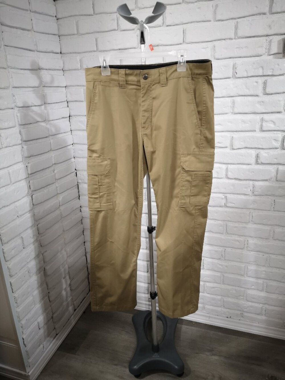 Gatts Workwear Men's Size 34 Tan Zipper & Button Closure Cargo Work Pants